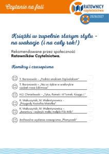 Lista książek retro dla dzieci i młodzieży